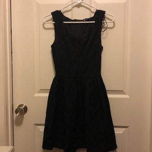 Black deep v dress
